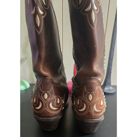 Durango Crush Brown Ladies Pull On Westin Leather Boots Size US 9M - Picture 4 of 11